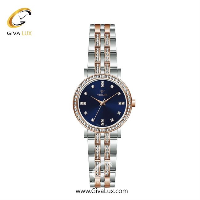 ساعت مچی اورجینال زنانه ویولت VIOLET رزگلد-نقره ای | رزگلد-نقره ای| سرمه ای| کد رفرنس 0582/2